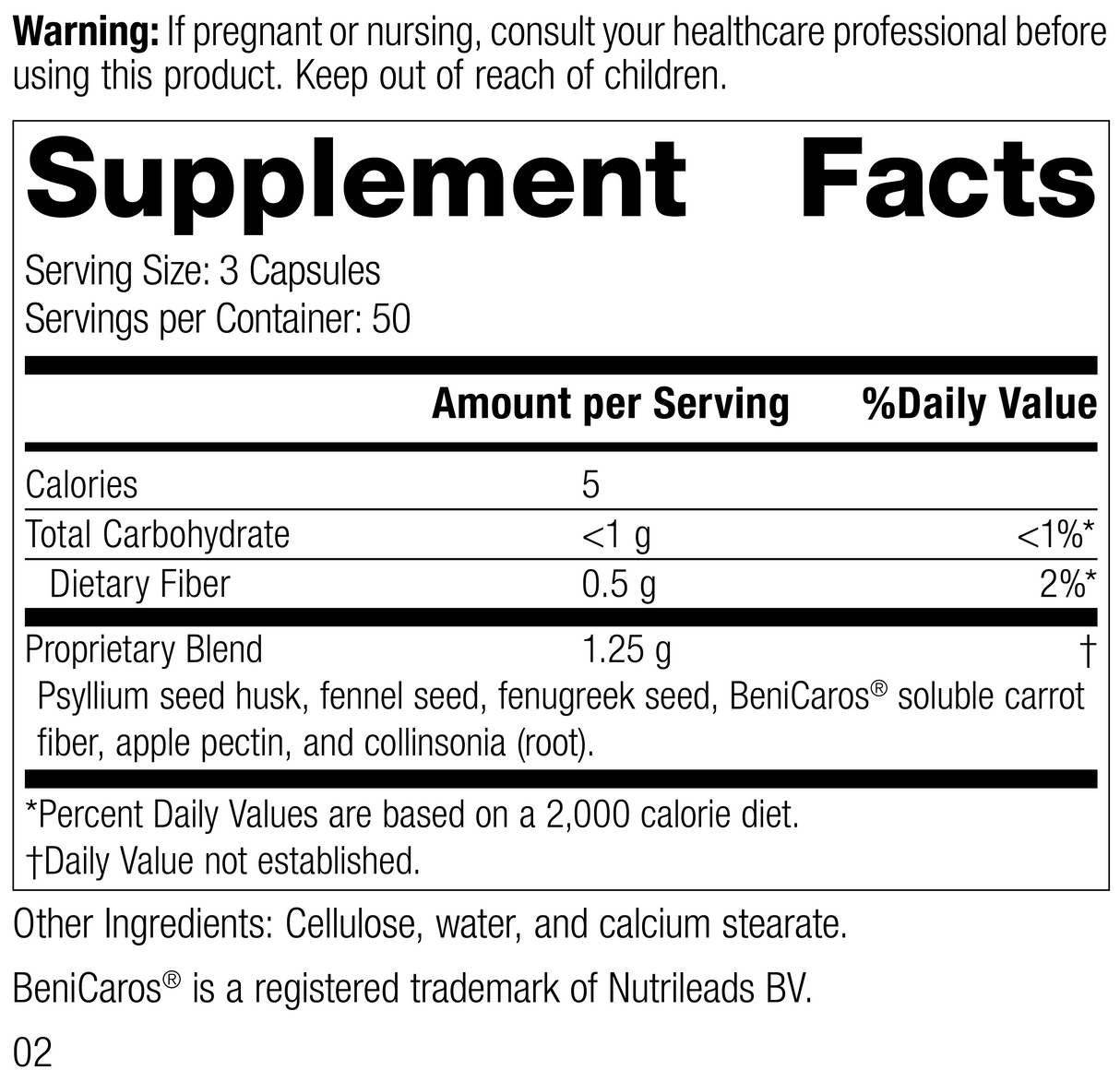 gastro fiber label