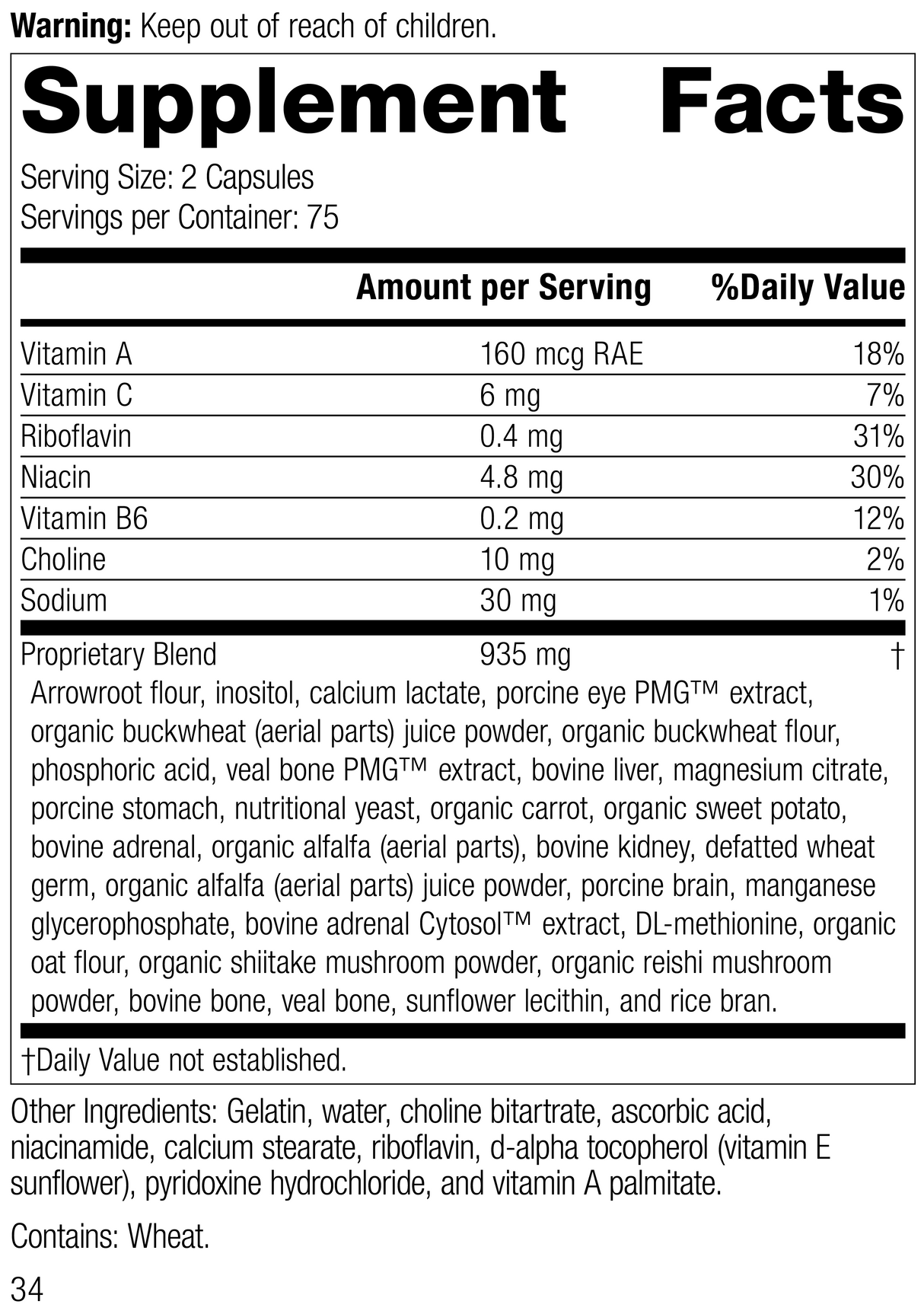 Eyeplex®, 150 Capsules, Rev 33 Supplement Facts