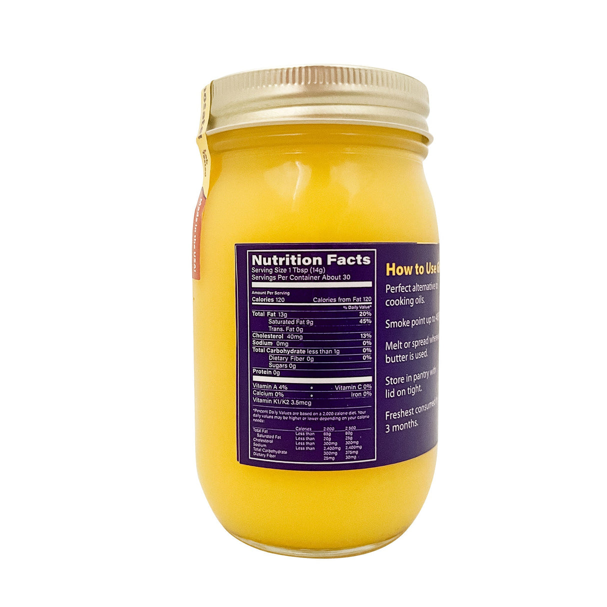 A2 Grassfed Non-GMO Ghee 16oz - Case of 12