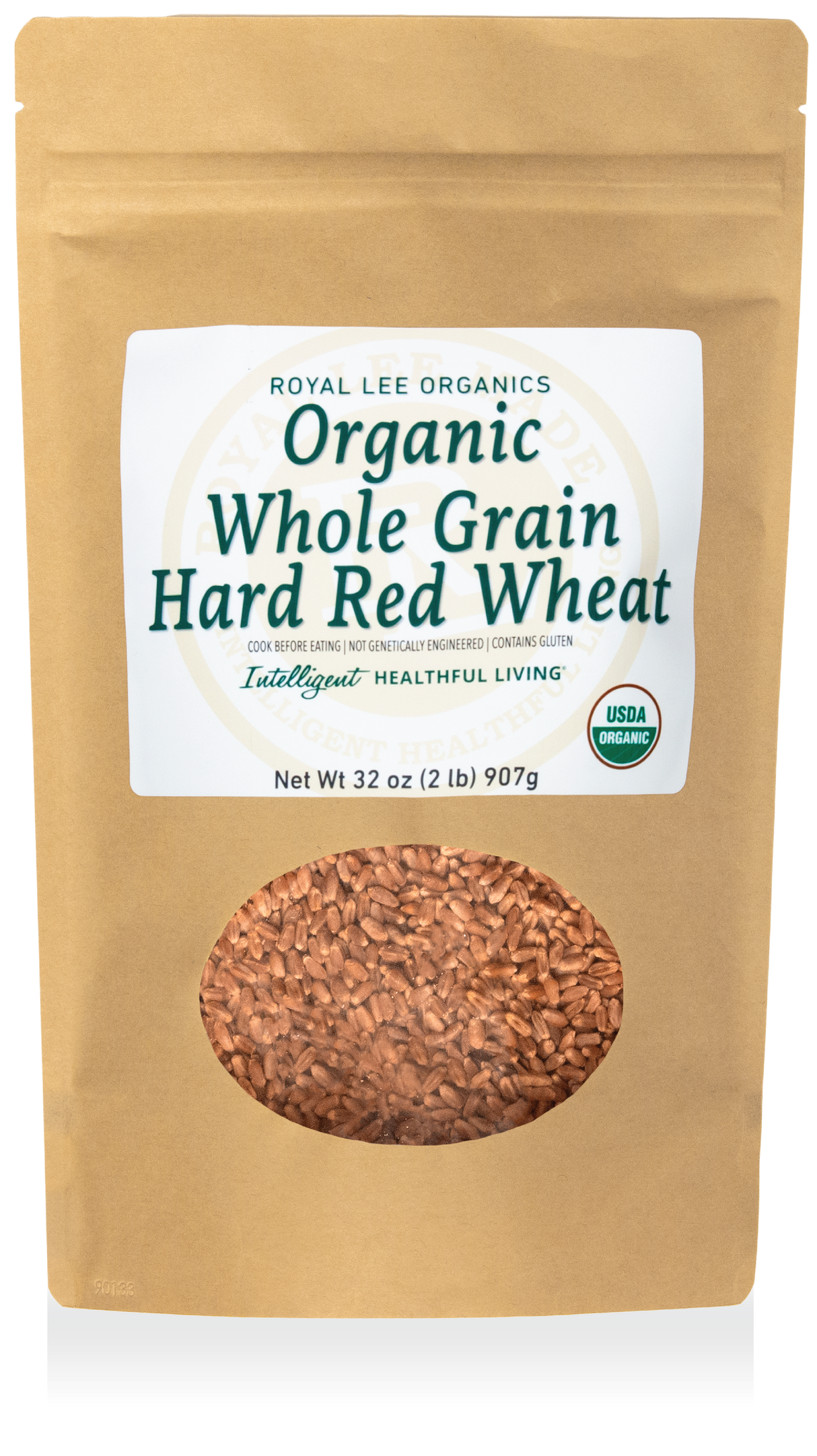 Hard Red Wheat Berries, 2lb kraft bag