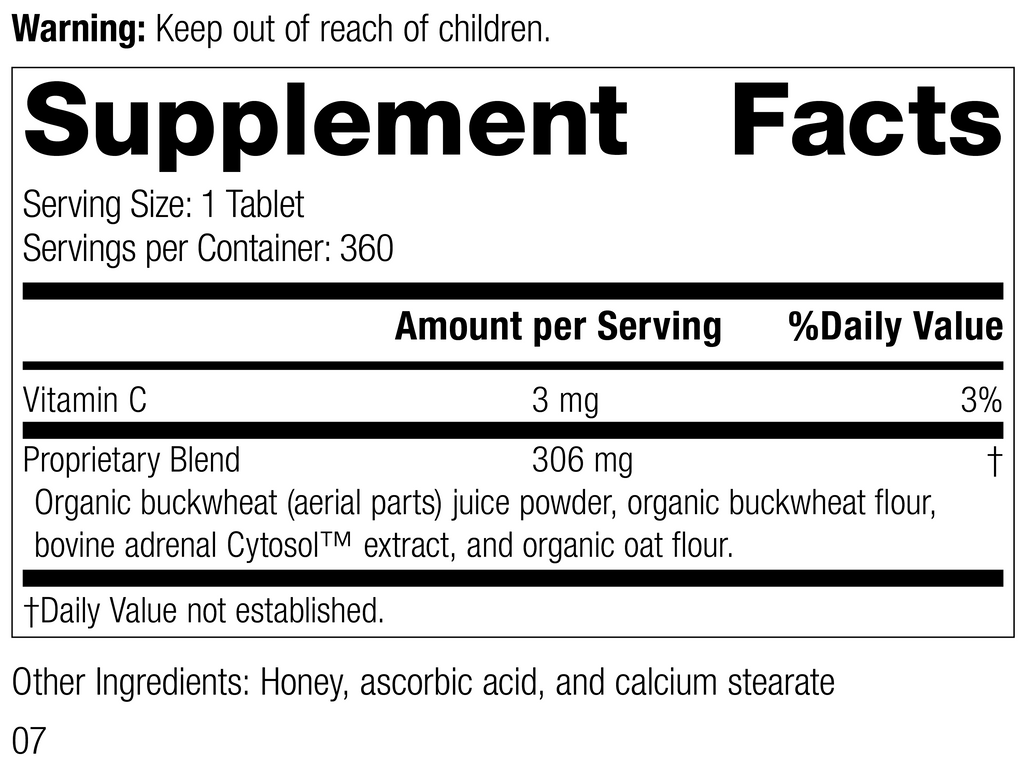 Cyruta® Plus, 360 Tablets, Rev 05 Supplement Facts