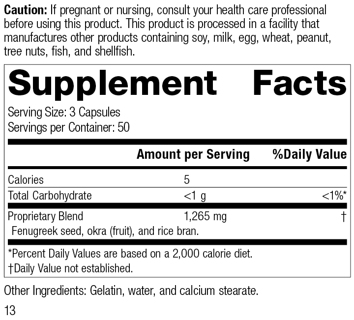 Fen-Gre®, 150 Capsules, Rev 13 Supplement Facts