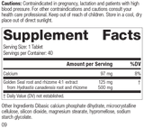 Golden Seal 500mg, 40 Tablets, Rev 07 Supplement Facts