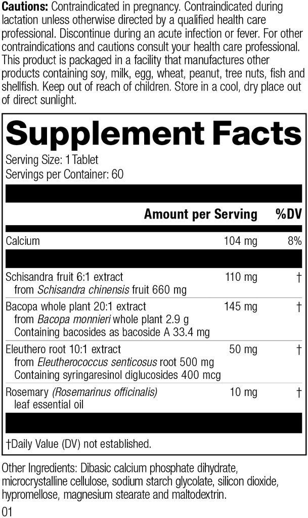 Bacopa Complex, Rev 01 Supplement Facts